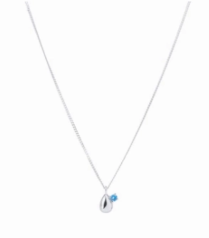 Boh Runga - The Duette in Blue Topaz Pendant In sterling Silver