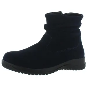 Boston Souch Womens Suede Side Zipper Ankle Boots