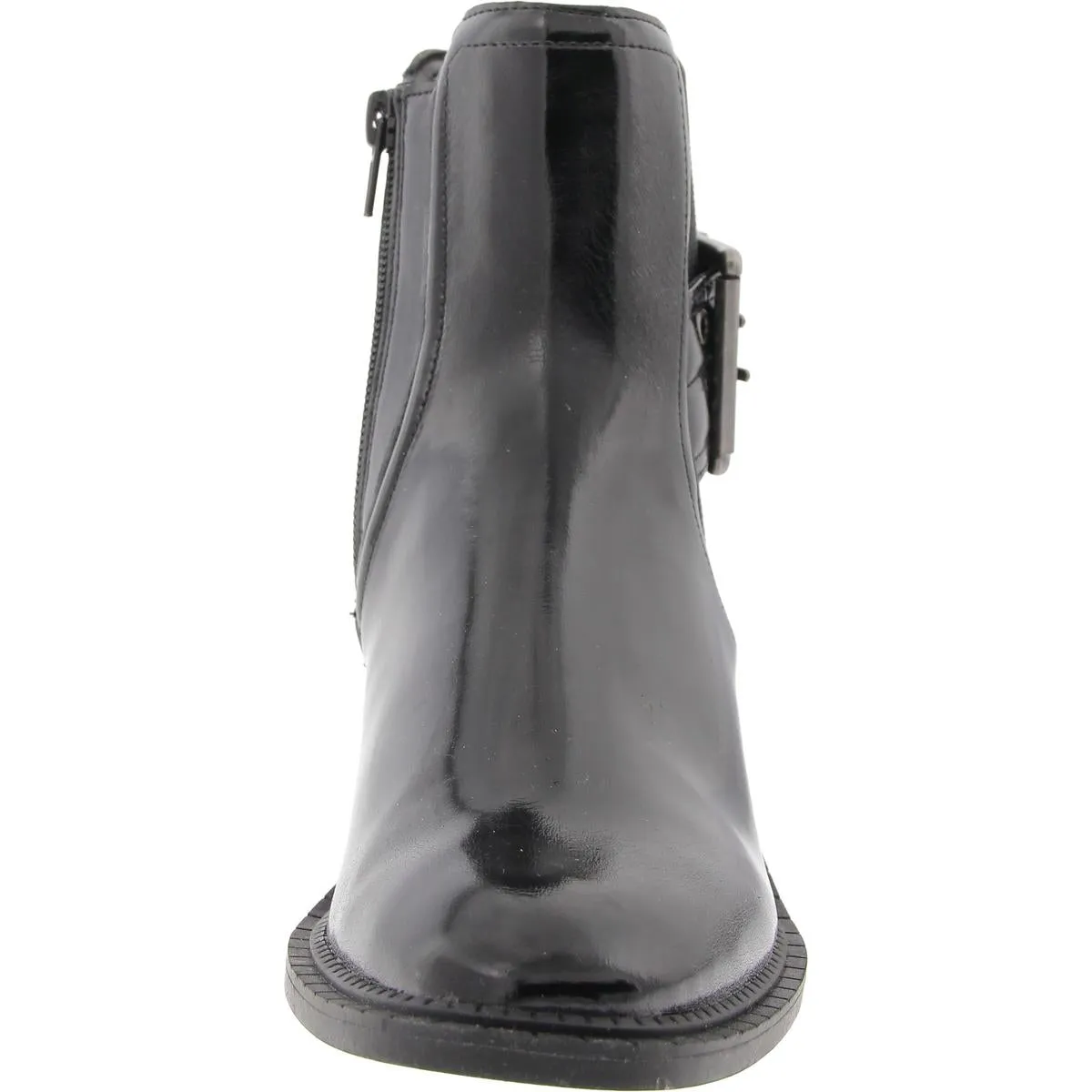 BOVEE Womens Buckle Manmade Motorcycle Boots
