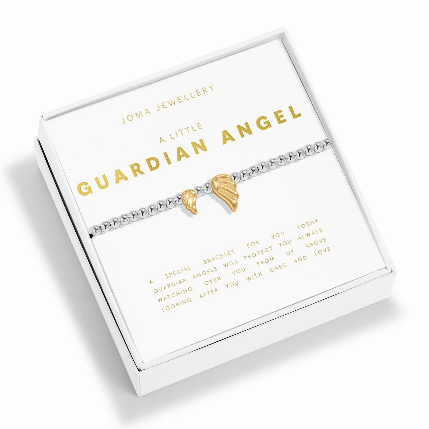 Boxed A Little Guardian Angel Silver & Gold Plated Bracelet 8191