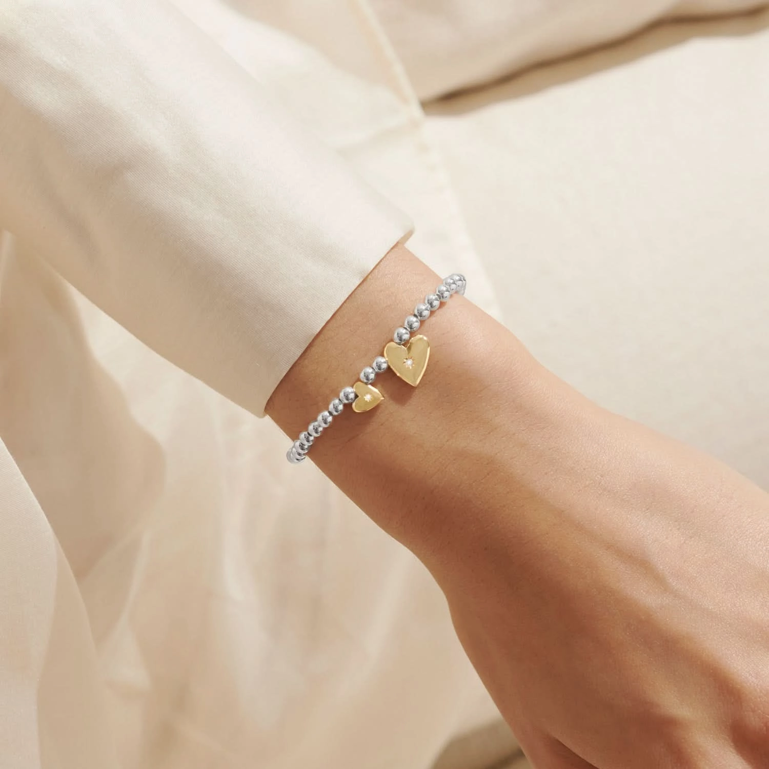 Boxed A Little Super Sister Silver & Gold Plated Bracelet 8188