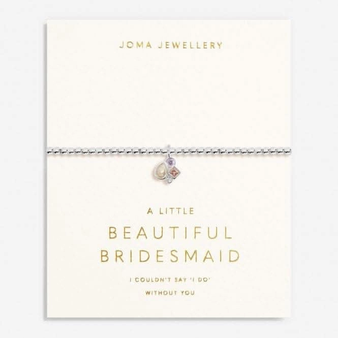 Bridal A Little Beautiful Bridesmaid Silver Plated 17.5cm Bracelet 7031