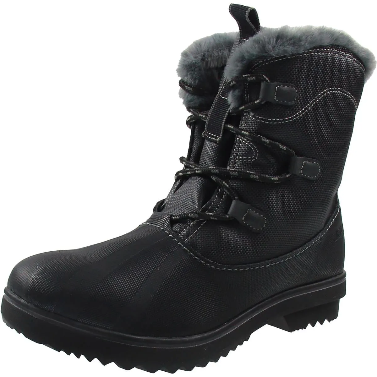 Brisky Womens Faux Leather Cold Weather Winter & Snow Boots