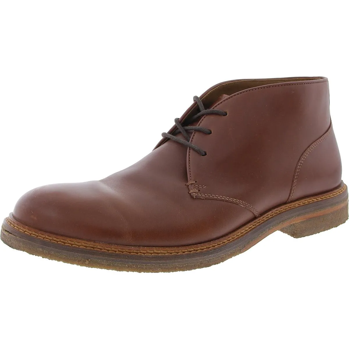 CALDER Mens Cushioned Footbed Faux Leather Chukka Boots