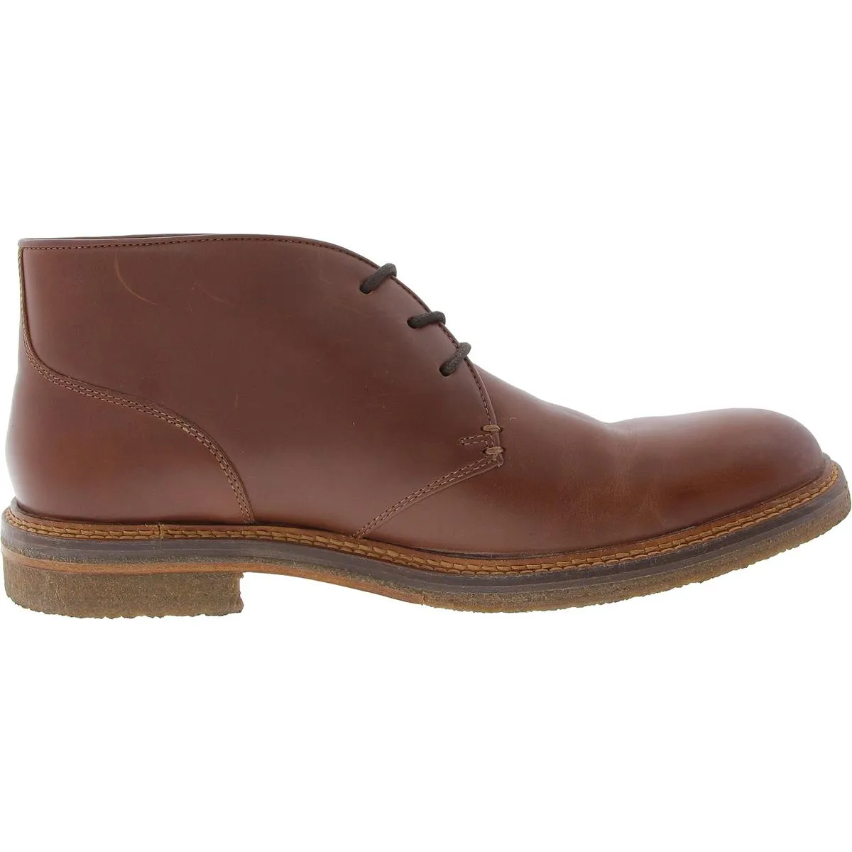 CALDER Mens Cushioned Footbed Faux Leather Chukka Boots