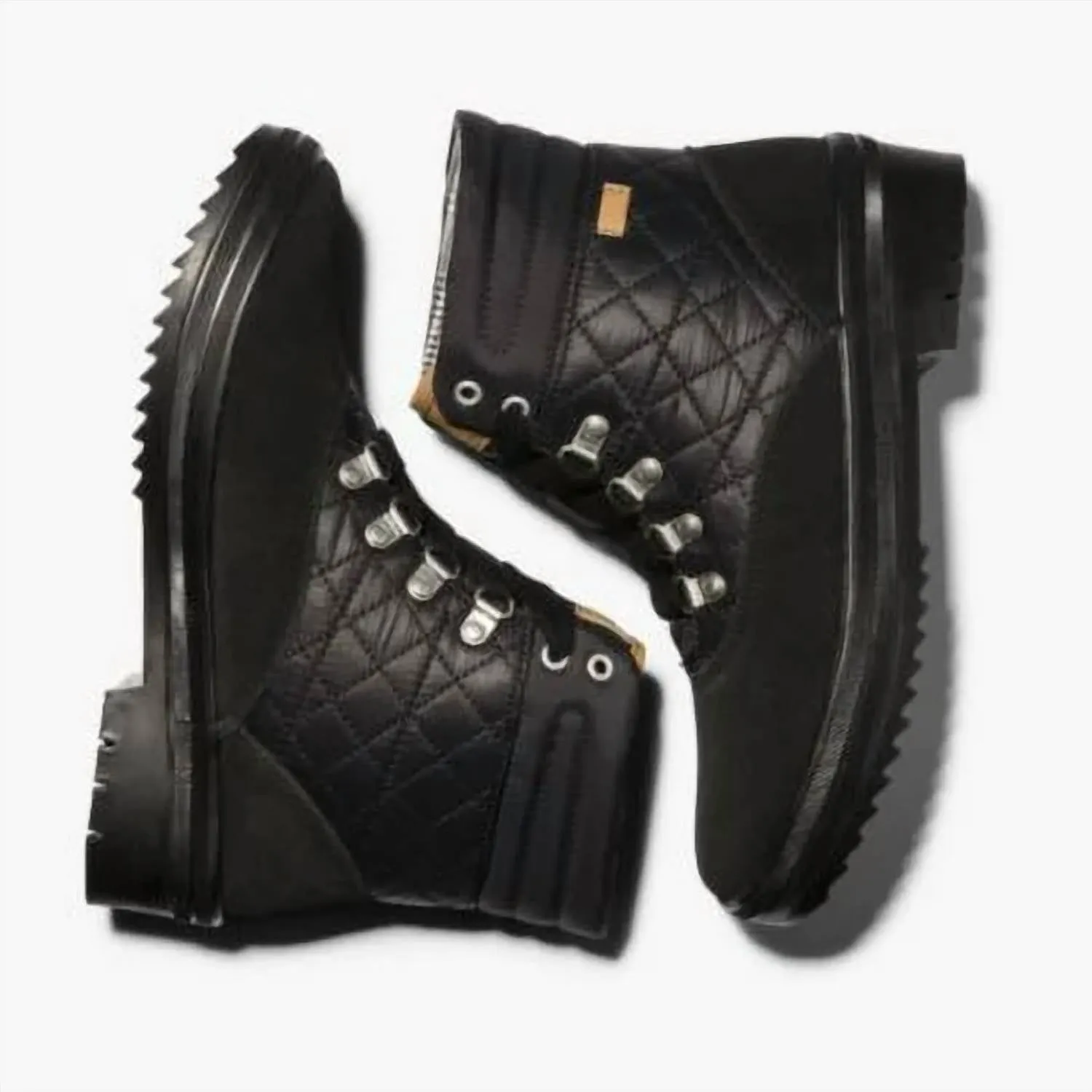 Camp Boot Water-Resistant Boot In Suede/ Nylon Black