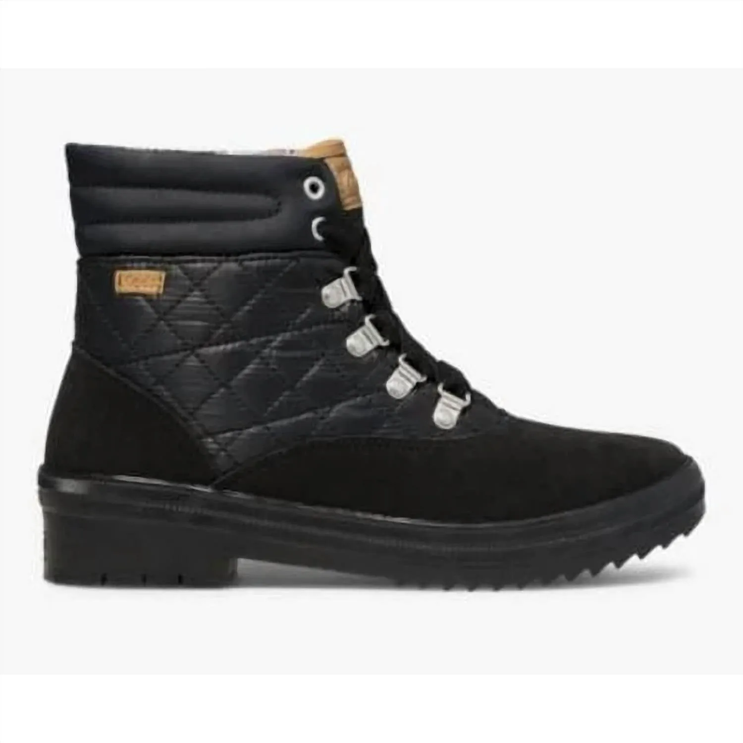 Camp Boot Water-Resistant Boot In Suede/ Nylon Black