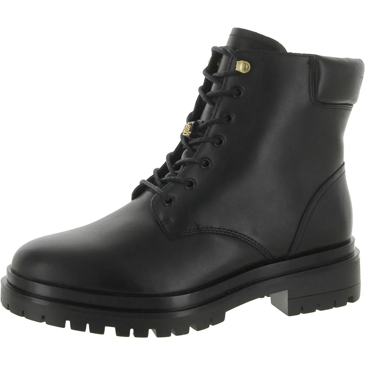 Carlee Womens Lugged Sole Ankle Combat & Lace-up Boots
