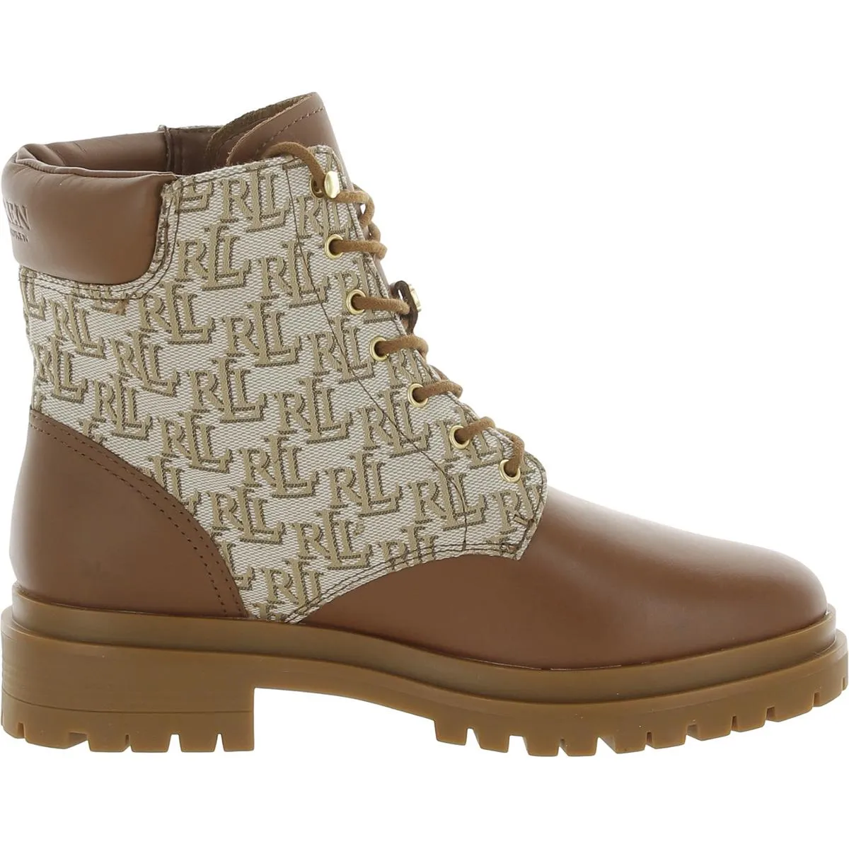 Carlee Womens Lugged Sole Ankle Combat & Lace-up Boots