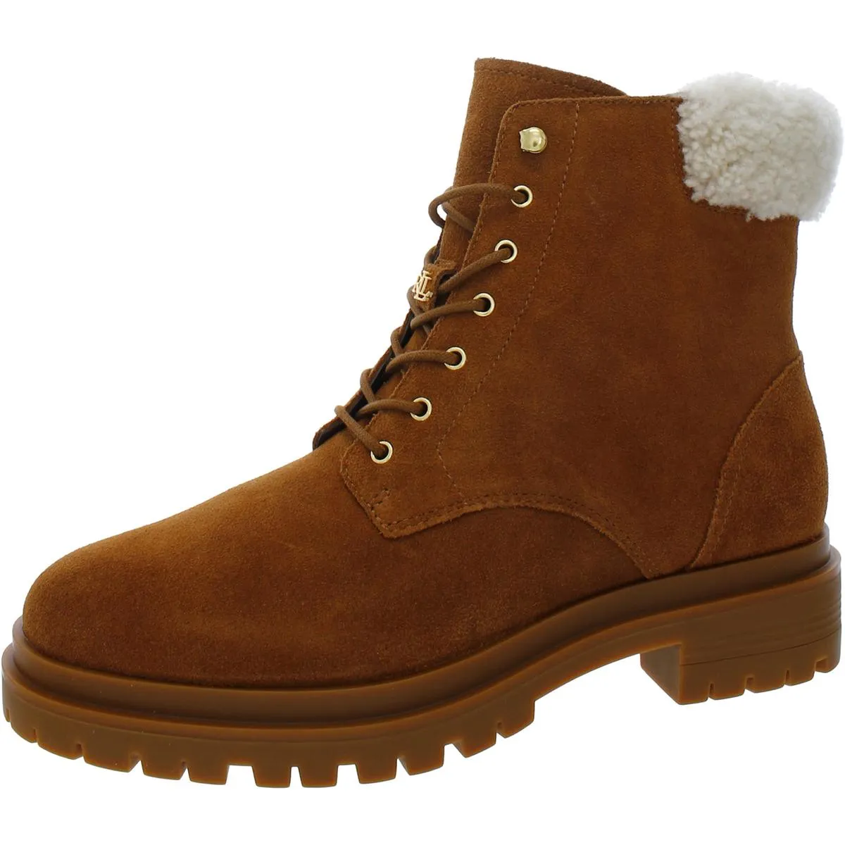 Carlee Womens Lugged Sole Ankle Combat & Lace-up Boots