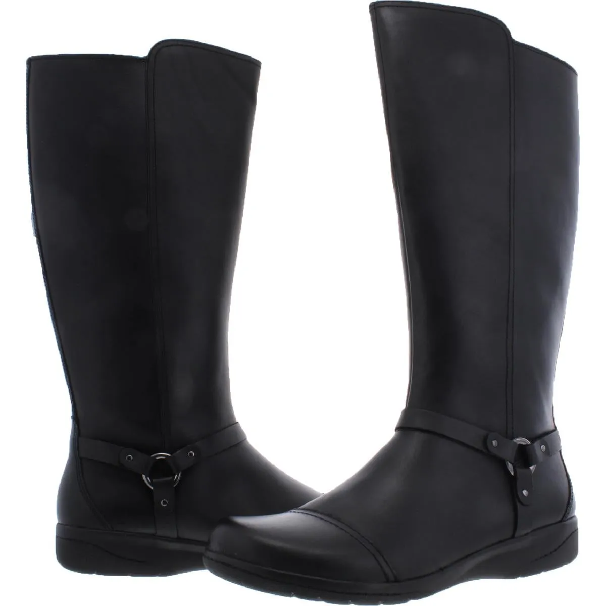 Cheyn Lindie Womens Leather Knee-High Riding Boots