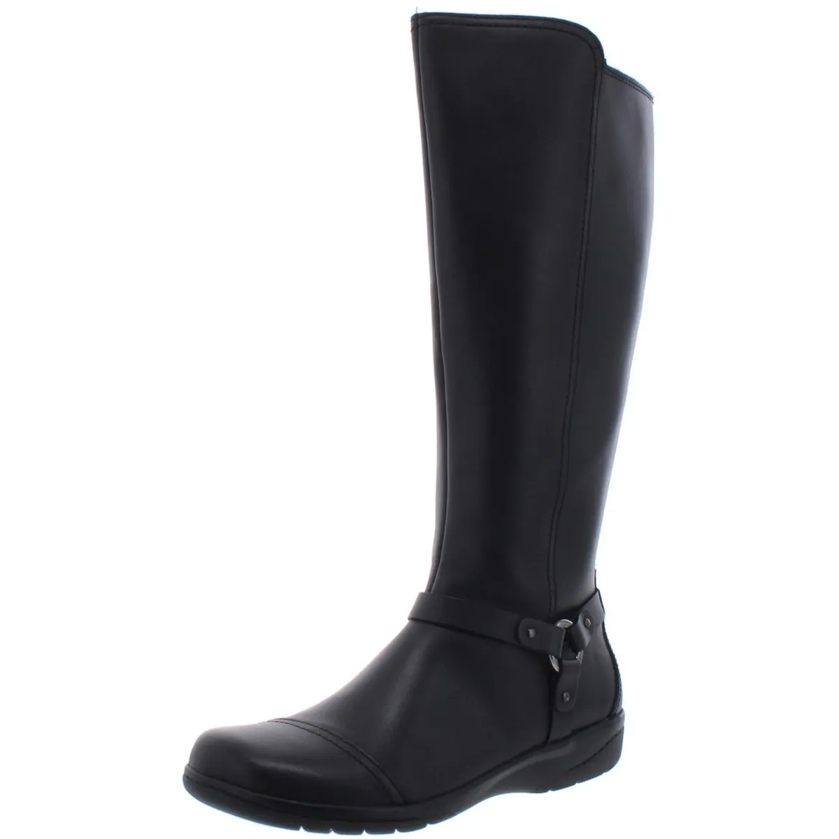 Cheyn Lindie Womens Leather Knee-High Riding Boots