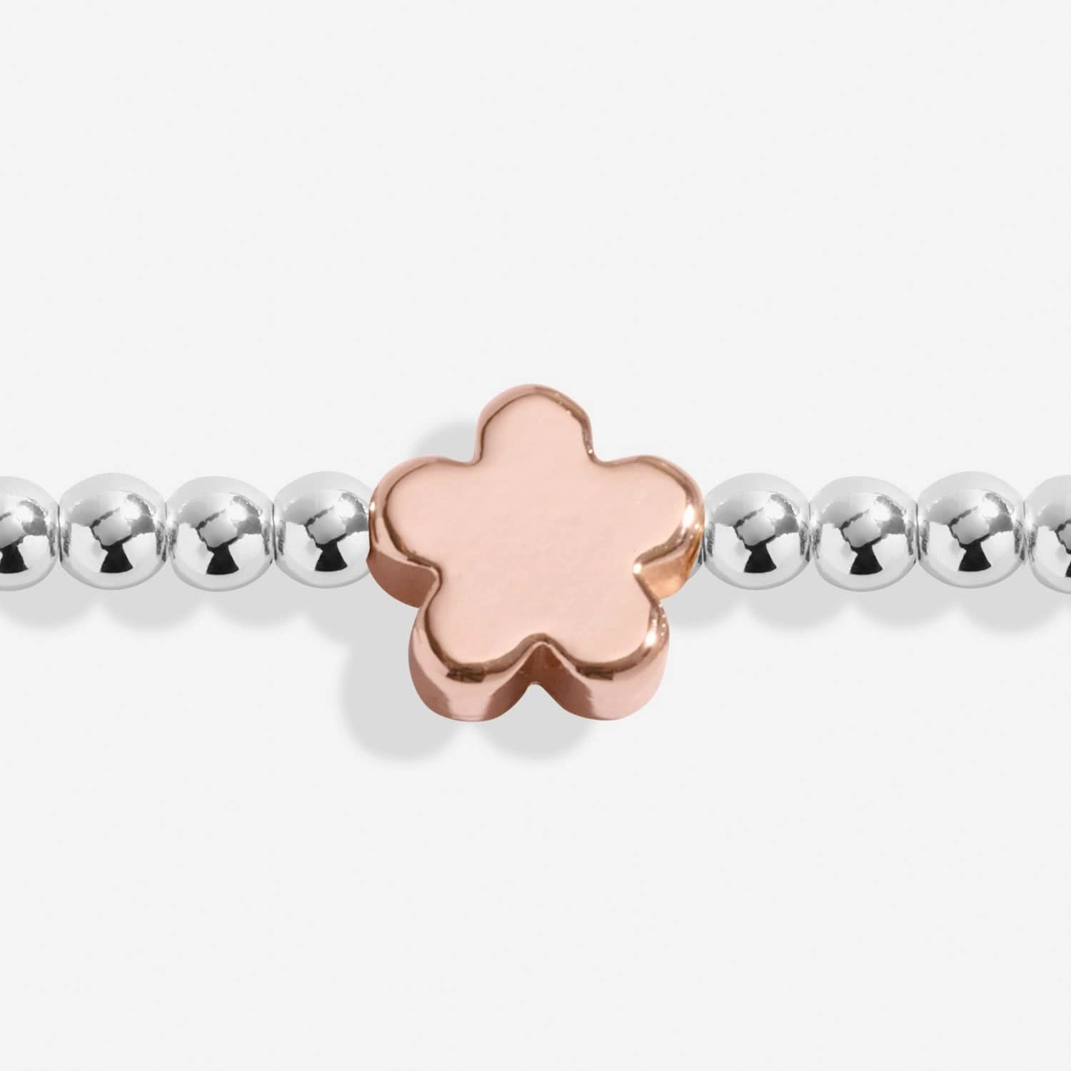 Children's A Little Flower Power Silver And Rose Gold Plated Bracelet C808
