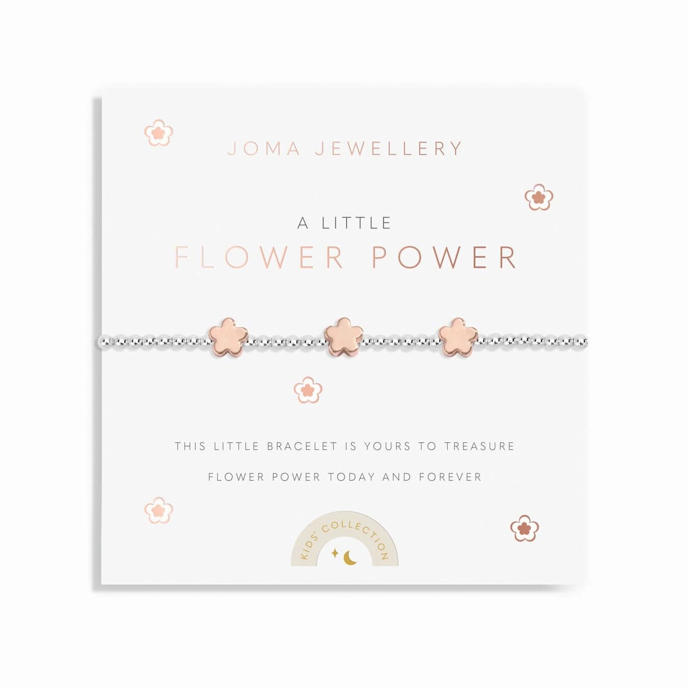 Children's A Little Flower Power Silver And Rose Gold Plated Bracelet C808