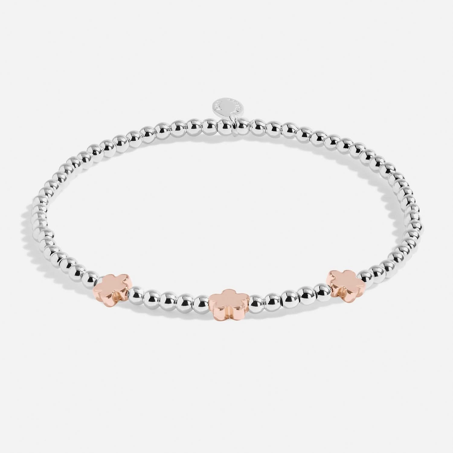 Children's A Little Flower Power Silver And Rose Gold Plated Bracelet C808