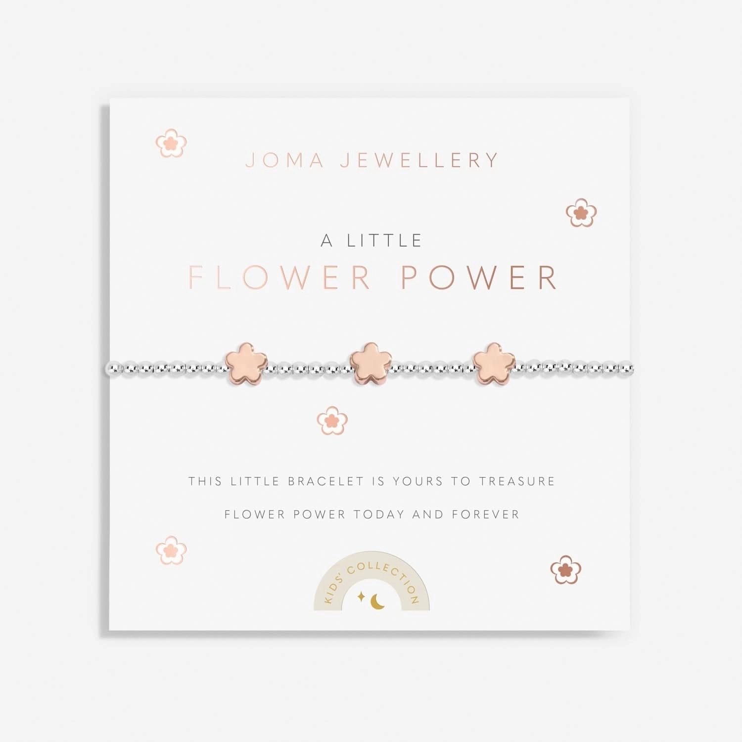 Children's A Little Flower Power Silver And Rose Gold Plated Bracelet C808