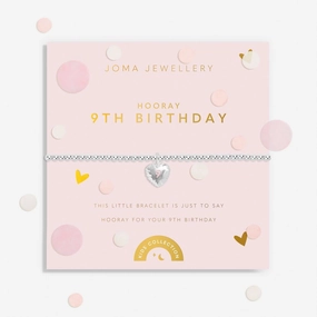 Children's Confetti A Little 9th Birthday Silver Plated Bracelet C835