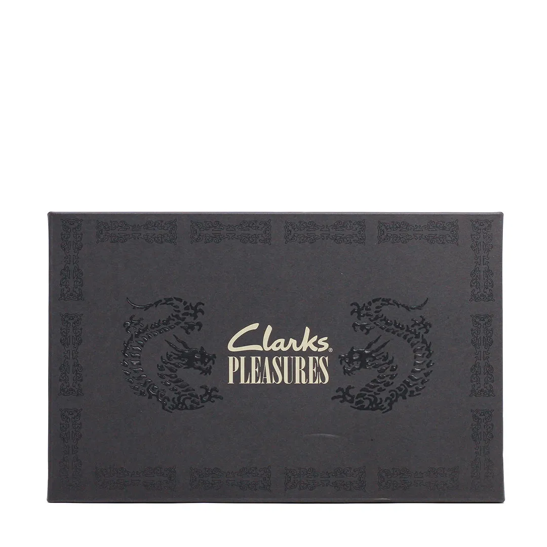 Clarks x PLEASURES Men Torhill Woven Black Suede 26180267