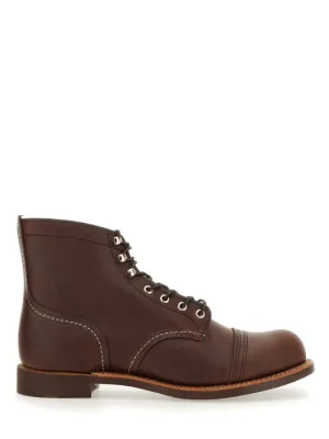 Classic Brown Leather Lace-Up Boots