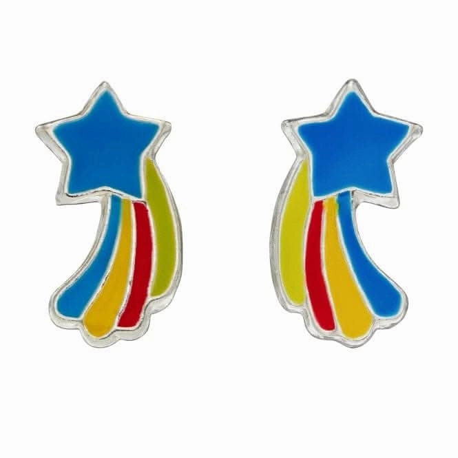 Colourful Shooting Star Enamel Stud Earrings A2080