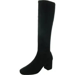 COMESS Womens Faux Suede Zipper Knee-High Boots