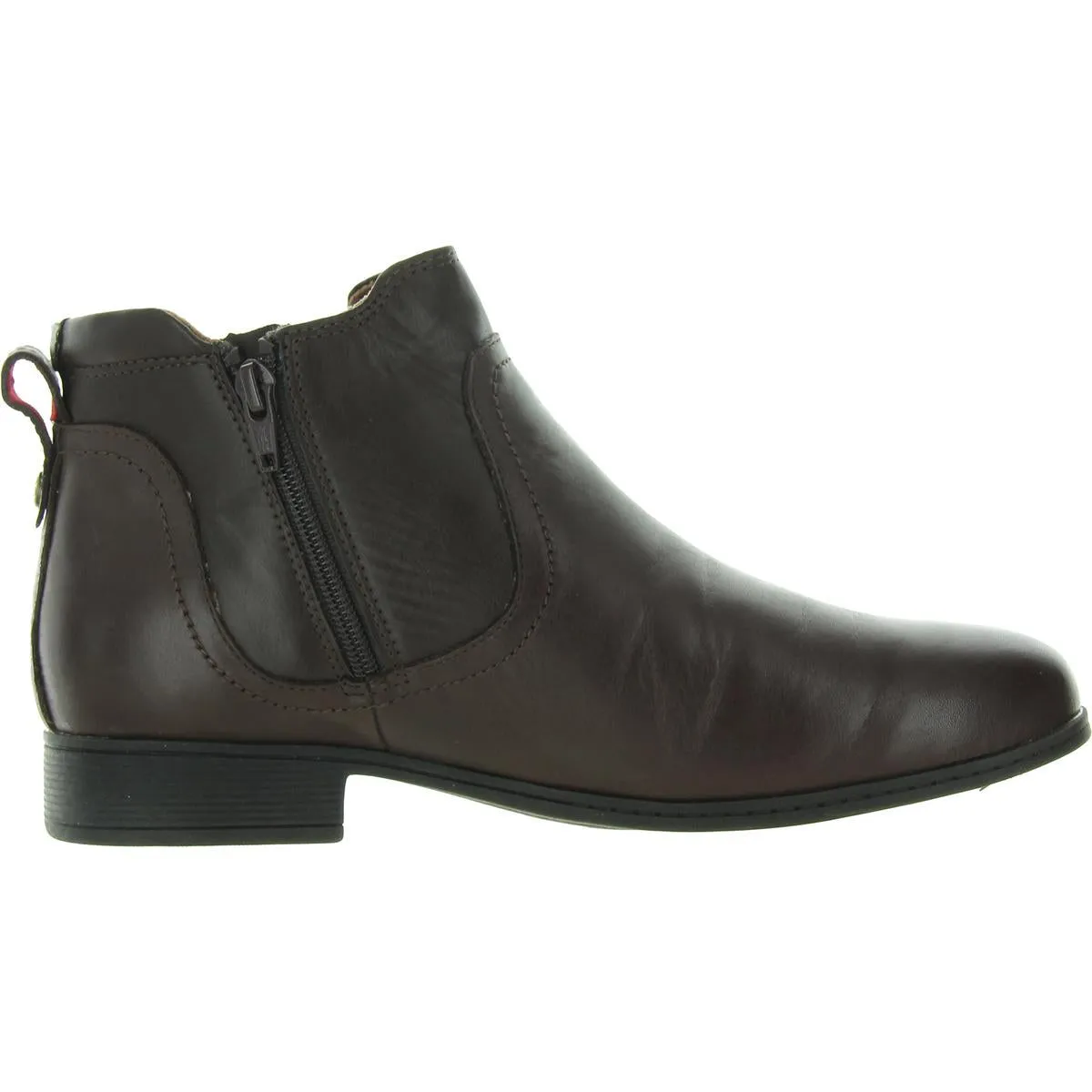 CROSBIE GORE Womens Cushioned Footbed Leather Ankle Boots