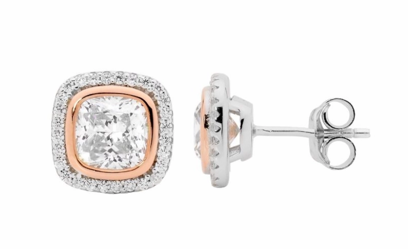 CZ Halo Stud - 2 colours