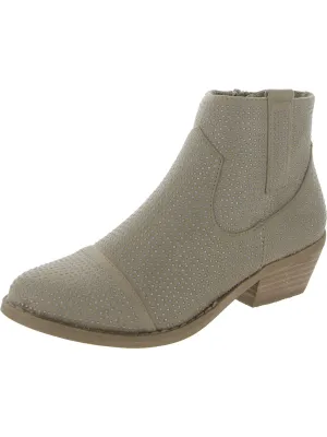 Damzel Womens Studded Faux Suede Dress Boots