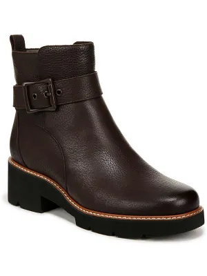Darry Strap Womens Leather Ankle Booties