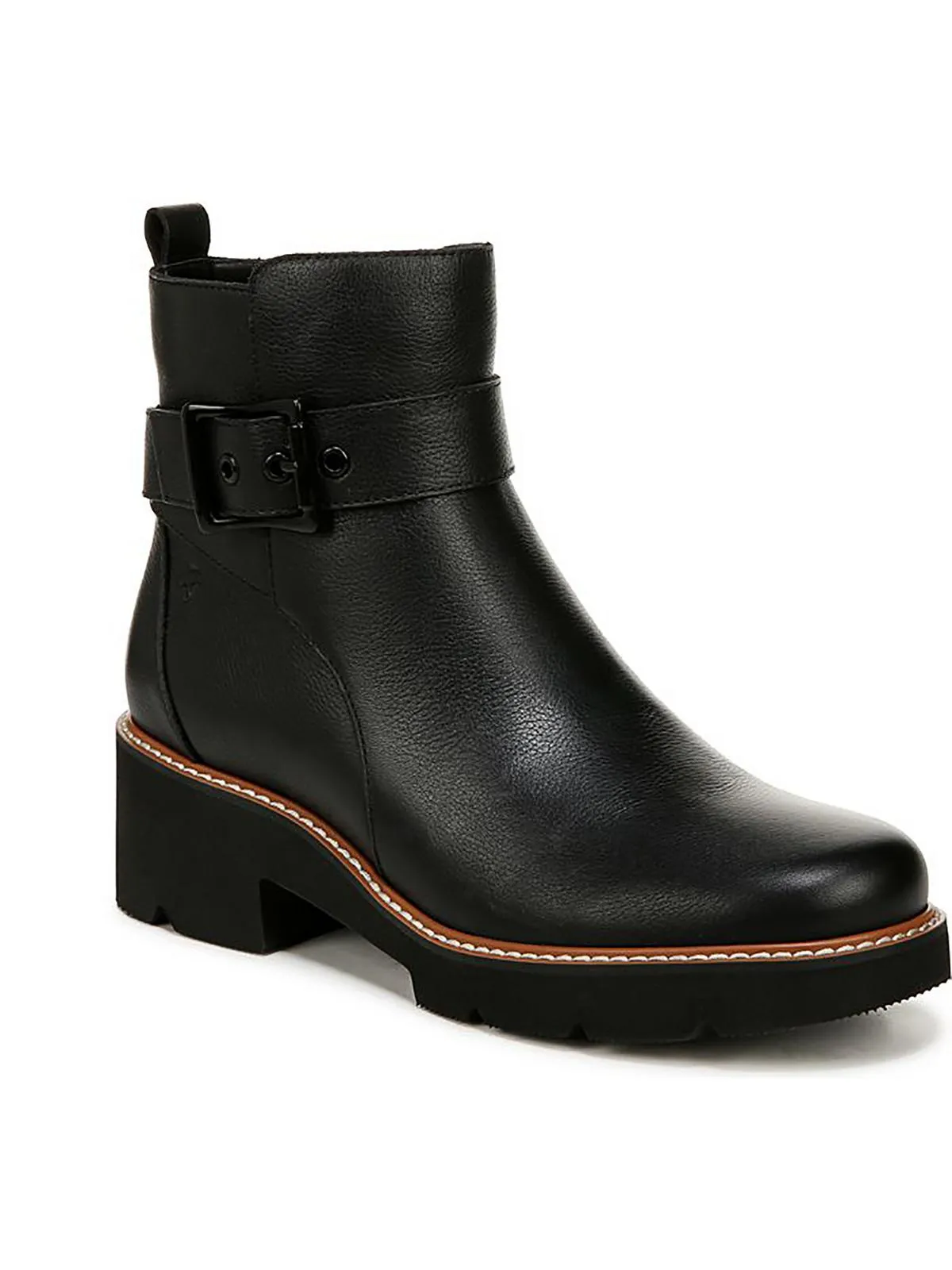 Darry Strap Womens Leather Ankle Booties