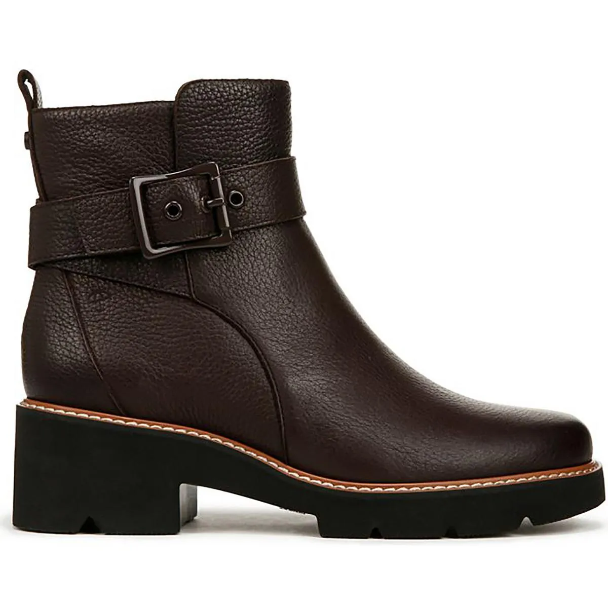 Darry Strap Womens Leather Ankle Booties