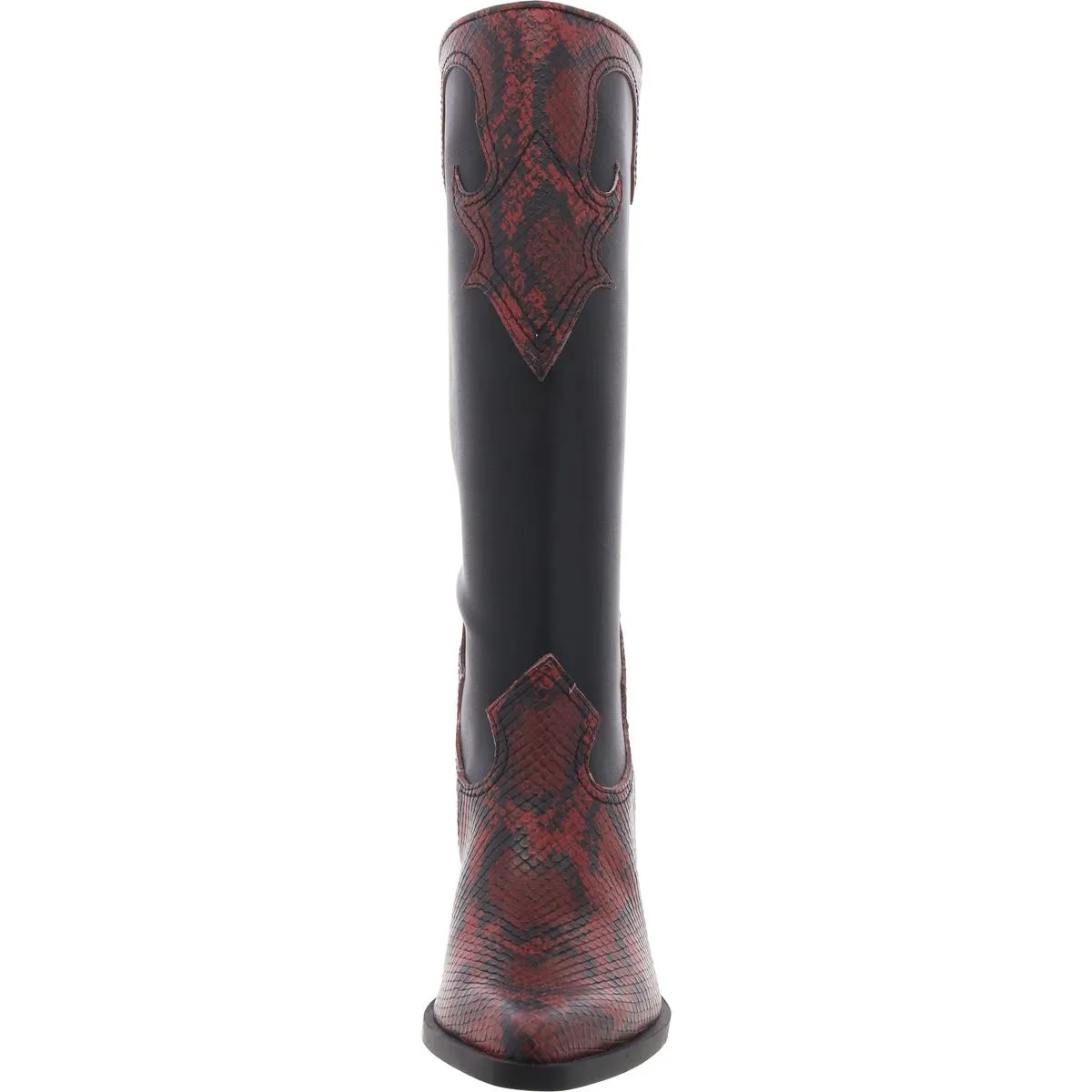 Dawson Womens Snake Print Faux Leather Knee-High Boots
