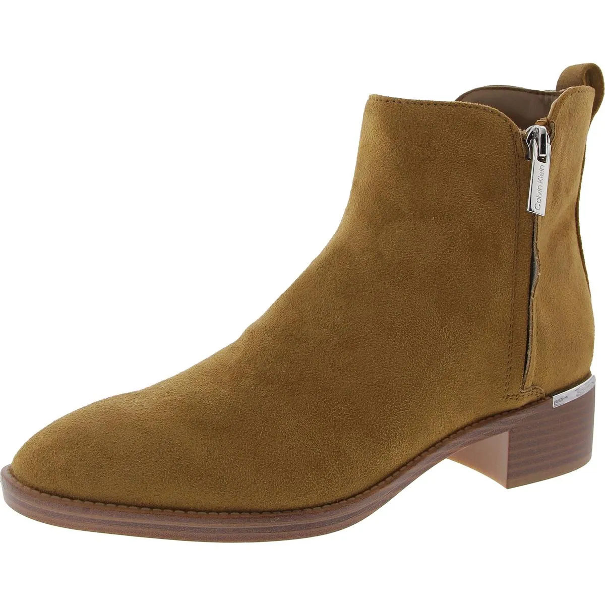Deniece 3 Womens Zipper Almond Toe Ankle Boots