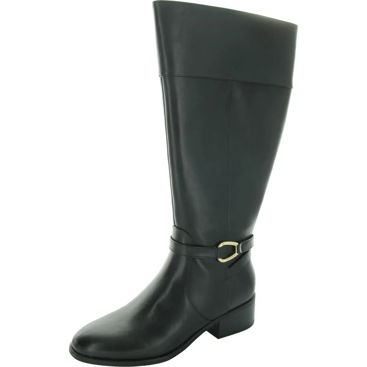 DENNIE3WC Womens Wide Calf Manmade Mid-Calf Boots