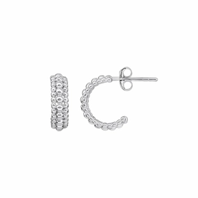 Dew 13mm Triple Beaded Stud Hoops 66861HP