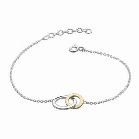 Dew Gold Plate Detail Circle Link 7.5" Bracelet 7694GD