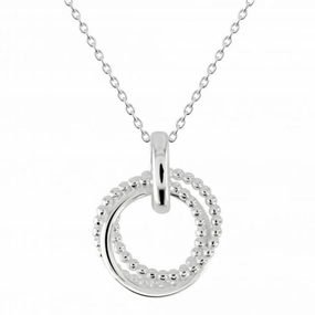 Dew Sterling Silver Circle Triple Rope Pendant 98173HP028