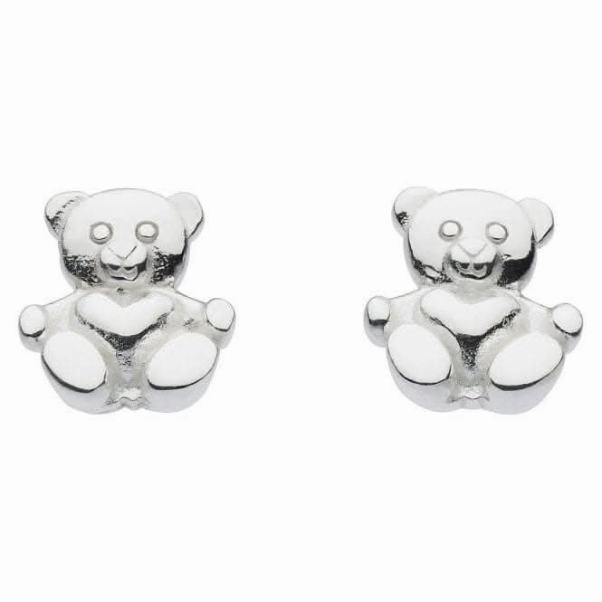 Dew Sterling Silver Dinky Teddy Bear Stud Earrings 4866HP