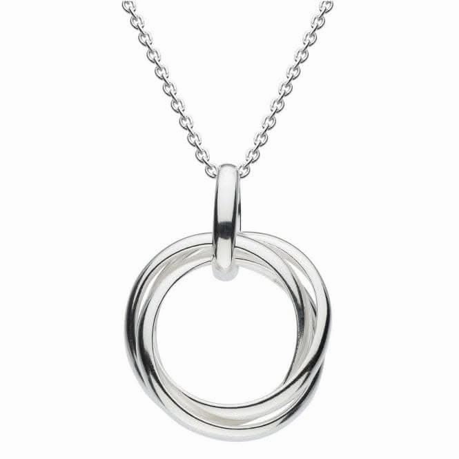 Dew Sterling Silver Triple Ring 18 Necklace 9832HP024
