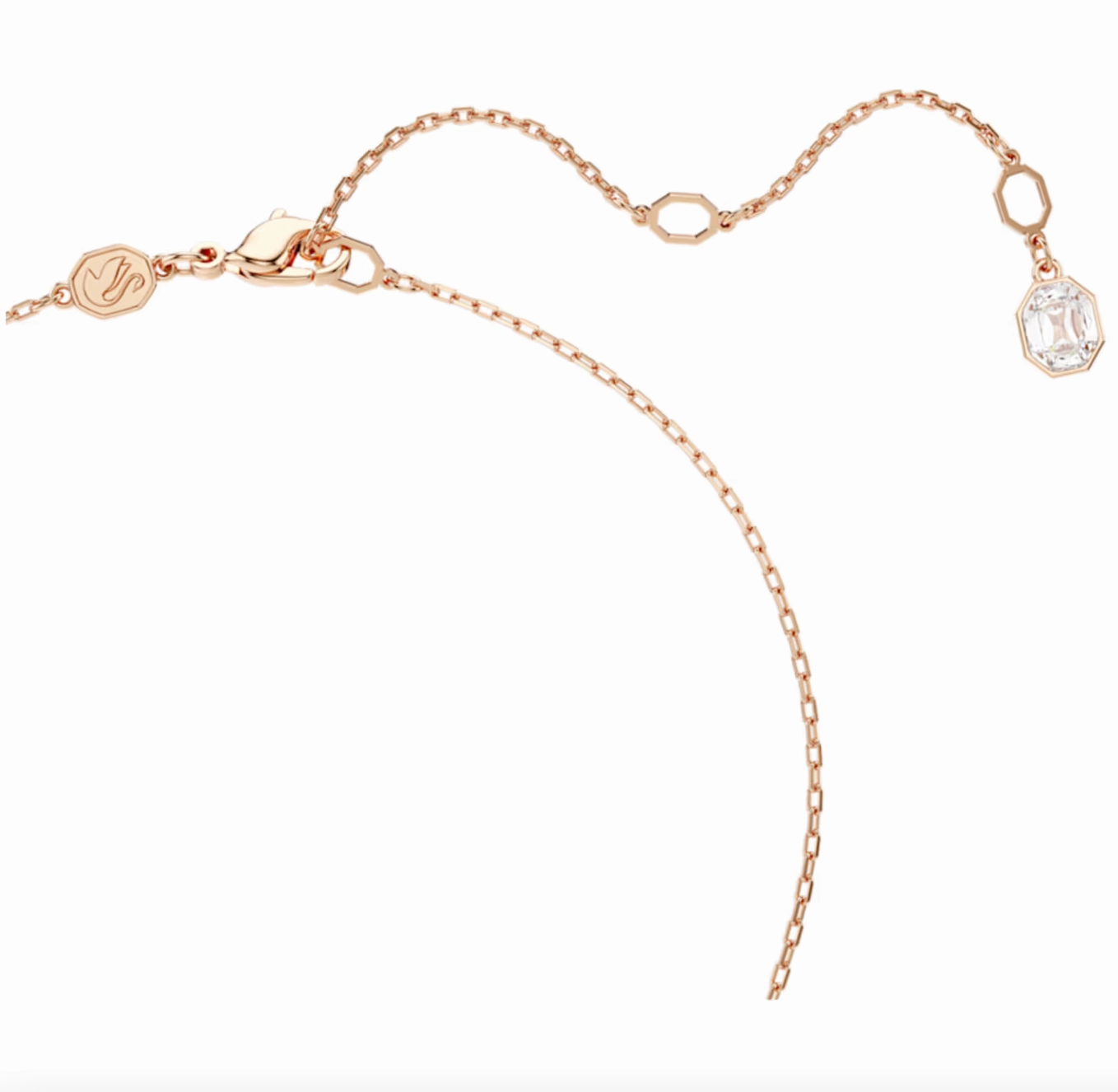 Dextera Round Cut White, Rosegold Tone Pendant