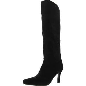 DONATELLA Womens Laceless Manmade Knee-High Boots