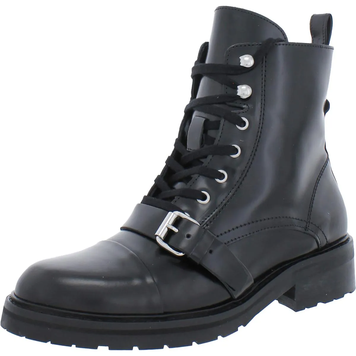 Donita  Womens Zipper Pull On Combat & Lace-up Boots