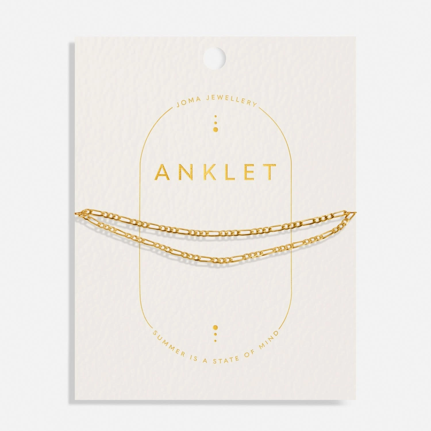 Double Figaro Gold Plated Anklet 8533