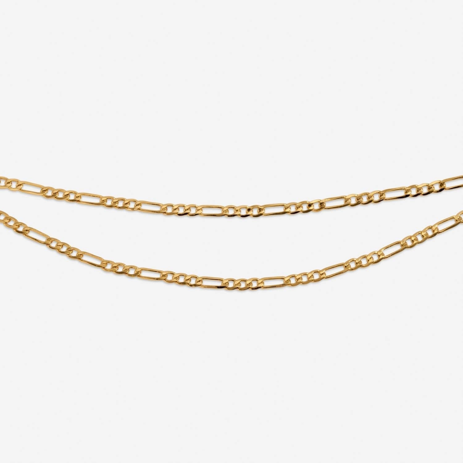 Double Figaro Gold Plated Anklet 8533