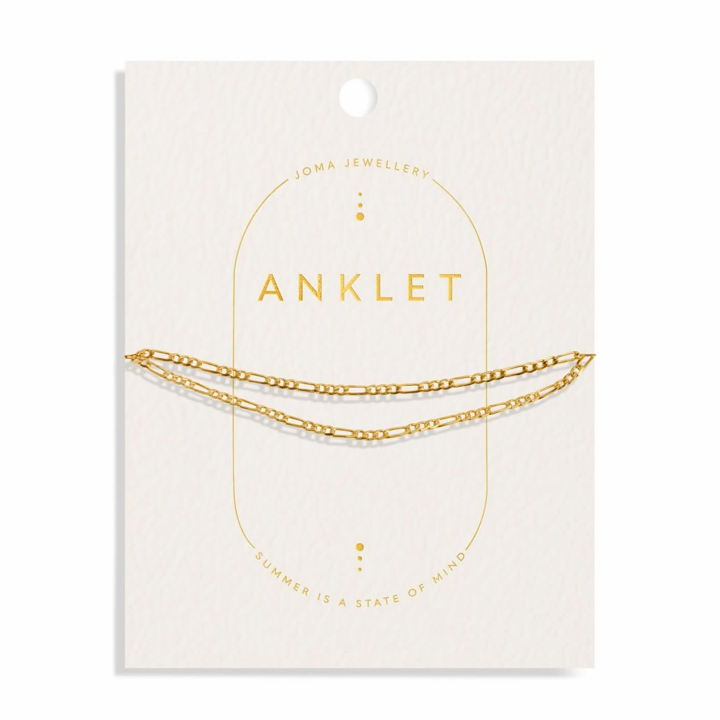 Double Figaro Gold Plated Anklet 8533