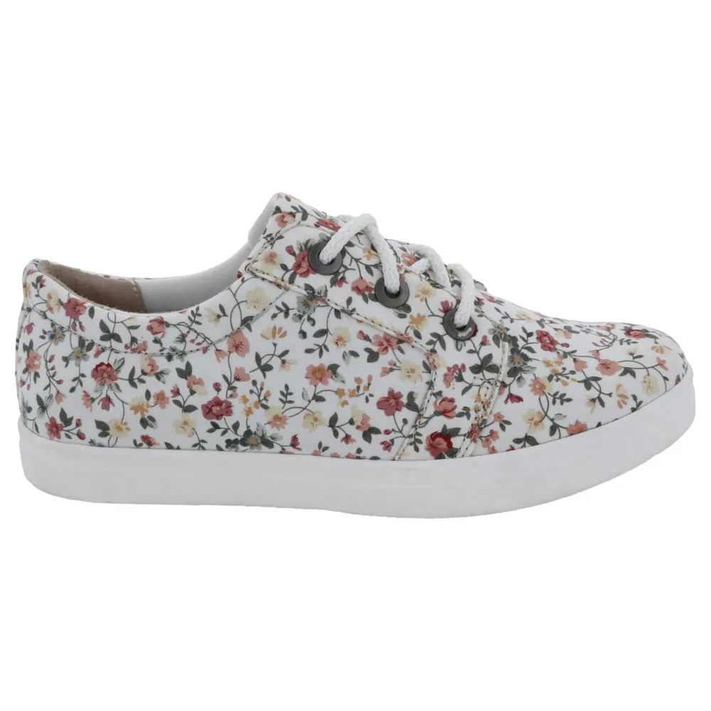 Drew Ruby White Floral Canvas Sneaker (Women's)