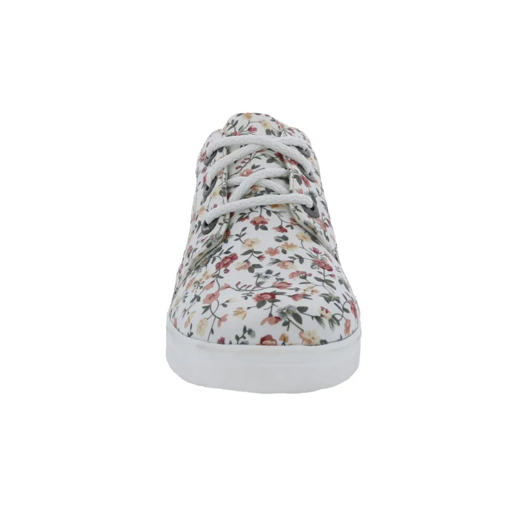 Drew Ruby White Floral Canvas Sneaker (Women's)