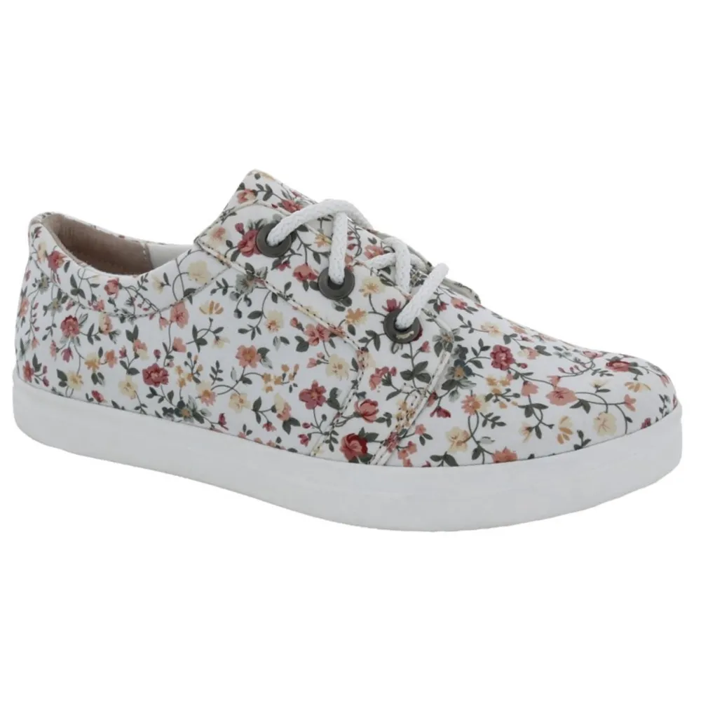 Drew Ruby White Floral Canvas Sneaker (Women's)