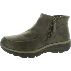 Easy Going Womens Faux Fur Lined Nubuck Booties