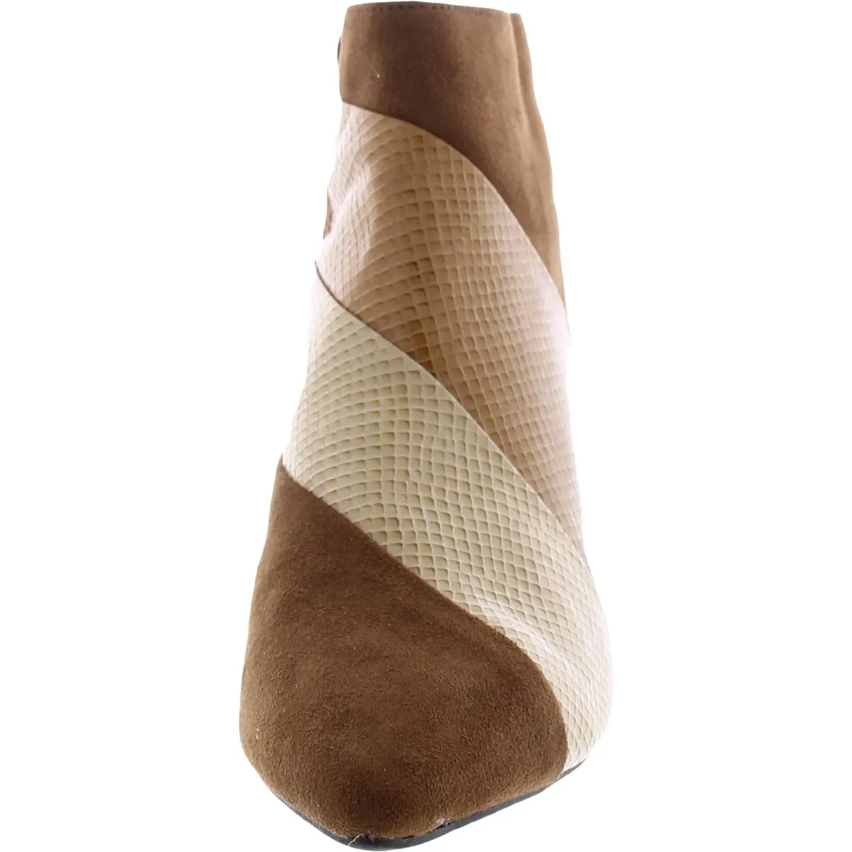 Ebonie Womens Colorblock Pointed Toe Ankle Boots